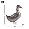 Galvanized Metal Duck Garden Figurine