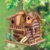 Log Cabin Gone Fishin' Birdhouse