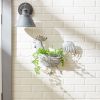 Galvanized Metal Wall Planter - Rooster