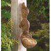 Vertical Squirrel Sculpture Bird Feeder