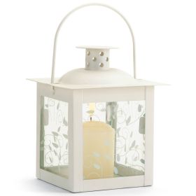 Vine Pattern Square Garden Lantern - 5 inches