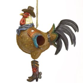 Rooster Cowboy Bird House