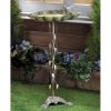 Iron Leaf Design Verdigris Birdbath