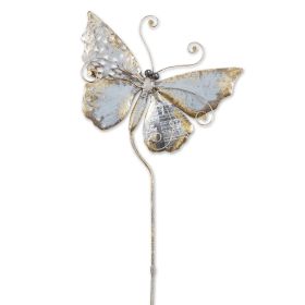 Mixed Pattern Metal Butterfly Garden Stake - 35 inches