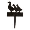 Cast Iron Welcome Garden Stake with Ducks