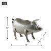 Galvanized Metal Pig Garden Figurine