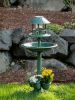 Solar-Lighted Birdbath and Planter
