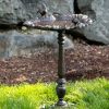 Cast Iron Leaf Design Bird Bath