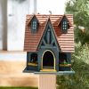 Wood Cottage Bird House