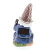 Gnome with Flower Solar Garden Statue