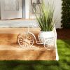 White Metal Tricycle Planter