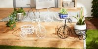 White Metal Tricycle Planter