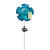 Solar Lighted Garden Stake - Blue Flower