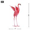 Flying Flamingo Metal Garden Decor Head Up - 27.5 inches
