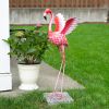 Flying Flamingo Metal Garden Decor - 37.5 inches