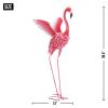 Flying Flamingo Metal Garden Decor - 37.5 inches