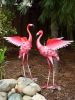 Flying Flamingo Metal Garden Decor - 34 inches