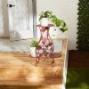 Red Rooster Iron Triple Plant Stand