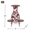 Red Rooster Iron Triple Plant Stand