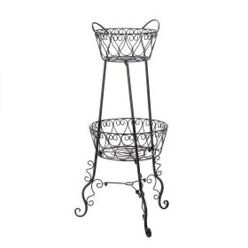 Two-Tier Metal Plant Stand