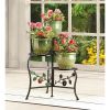 Wrought Iron Apple Triple Plant Stand