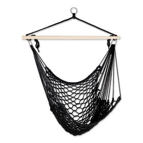 Recycled Cotton Swinging Hammock Chair - Black
