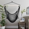 Recycled Cotton Swinging Hammock Chair - Black