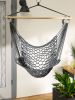Recycled Cotton Swinging Hammock Chair - Gray