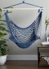 Recycled Cotton Swinging Hammock Chair - Blue