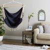 Hammock Chair with Tassel Fringe - Navy Blue