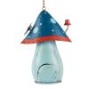 Whimsical Blue Mushroom Birdhouse