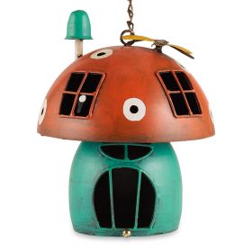 Whimsical Red Mushroom Birdhouse