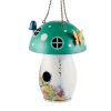 Whimsical Green Mushroom Birdhouse