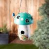 Whimsical Green Mushroom Birdhouse