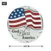 Sparkly God Bless America Cement Garden Stepping Stone