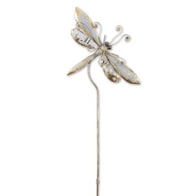 Mixed Pattern Metal Dragonfly Garden Stake - 39 inches