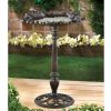 Cast Iron Leaf Design Bird Bath