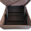Alameda Indoor/Outdoor Patio Wicker Sunbed with Black Polyester Cushion