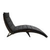 Alameda Indoor/Outdoor Patio Wicker Chaise Lounge with Black Polyester Cushion