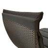 Alameda Indoor/Outdoor Patio Wicker Chaise Lounge with Black Polyester Cushion