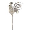 Vintage-Look Metal Rooster Garden Stake