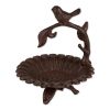 Sunflower and Bird Cast Iron Bird Feeder