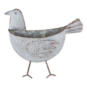 Galvanized Metal Wall Planter - Bird