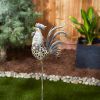 Vintage-Look Metal Rooster Garden Stake