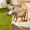 Galvanized Metal Pig Garden Figurine