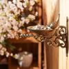 Wall-Mounted Cast Iron Scrolled Bird Feeder