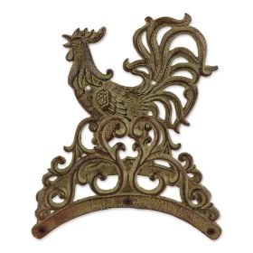 Cast Iron Rooster Design Hose Caddy