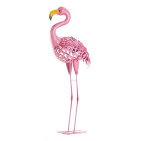 Solar Lighted Flamingo Yard Art - Standing