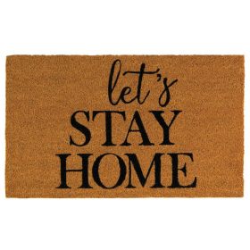 Let's Stay Home Coir Door Mat