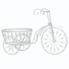 White Metal Tricycle Planter